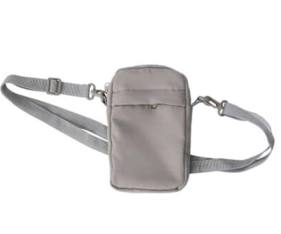 Tech Travel Pouch Crossbody Bag, Small Electronics Organizer with Adjustable Strap, Portable Cable Storage