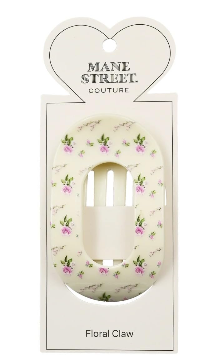 Vintage-Inspired Floral Hair Claw Clip for Women - Strong Grip and Comfortable