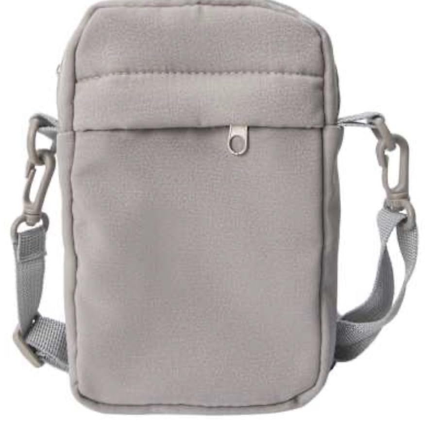 Tech Travel Pouch Crossbody Bag, Small Electronics Organizer with Adjustable Strap, Portable Cable Storage